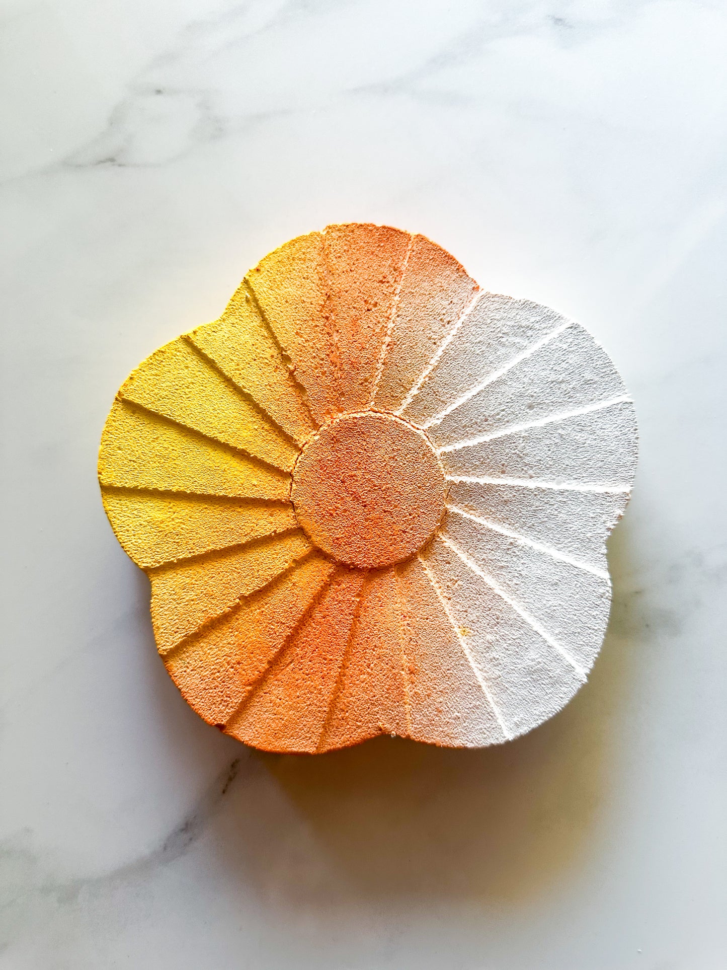 Large Candy Corn Spiral Flower