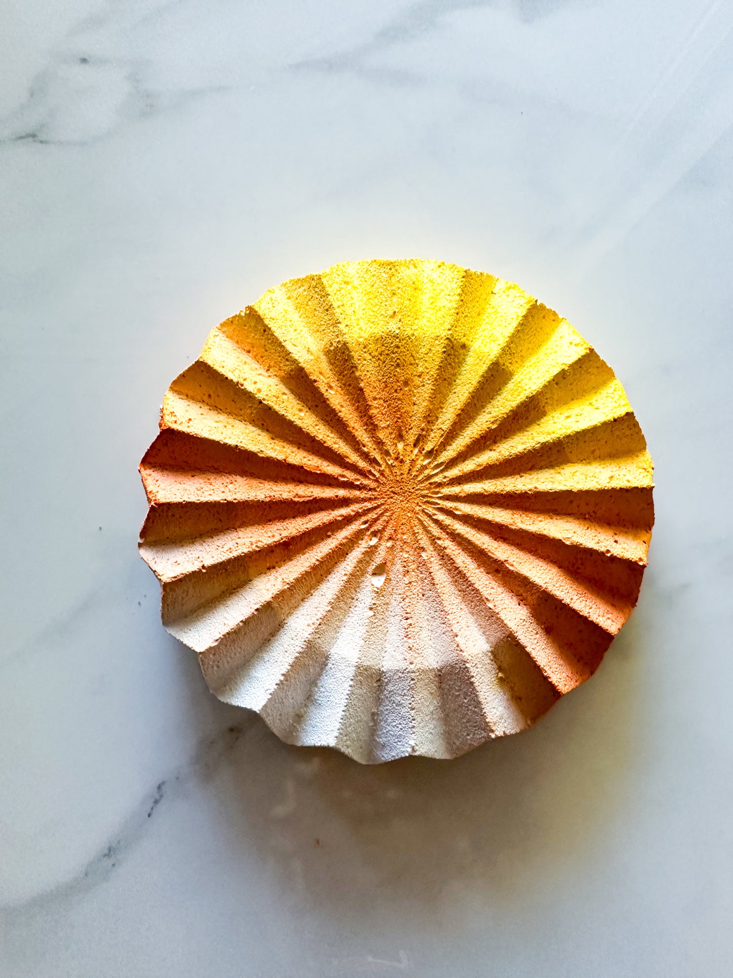 Candy Corn Round Spiral Slab