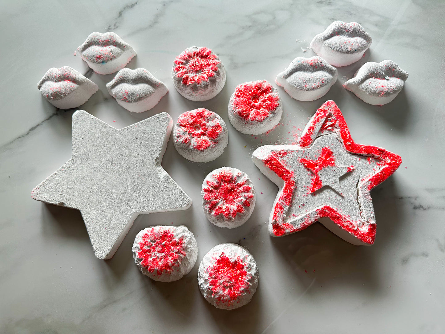 Orange Fizz Crush Set ( Set of 14 : Large Star Cracked )