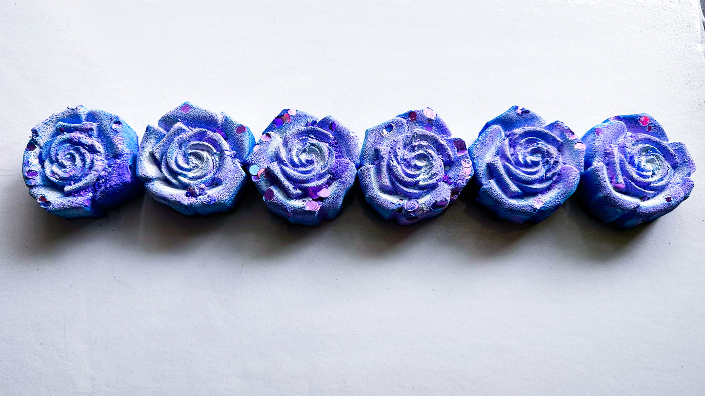 Lavender Circus Cookie Roses (Set of 6)