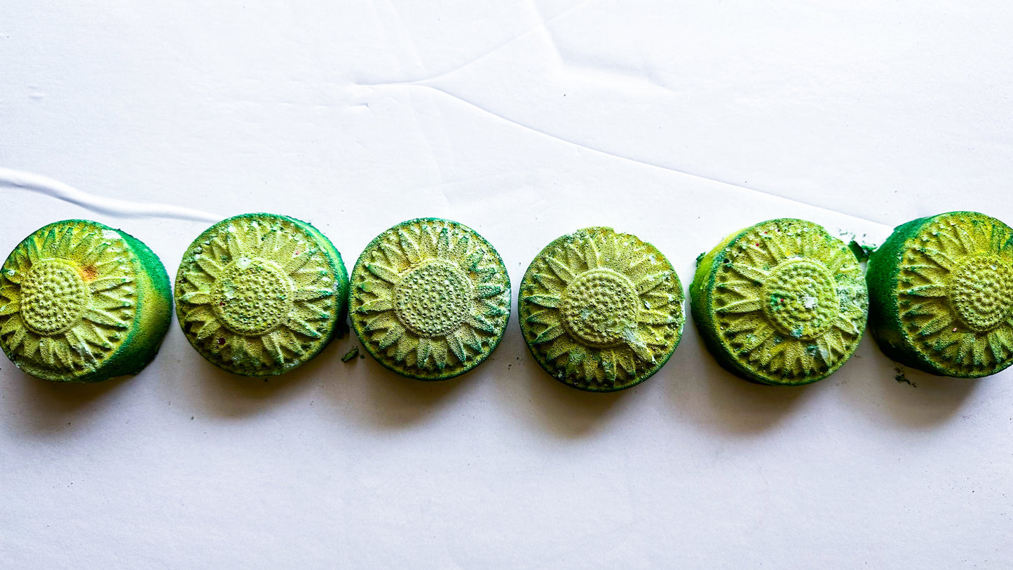 Hunter Green Glitter Medal Rounds* Set of 6 *