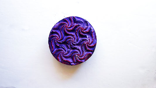 Fairy Purple Glitter Medium Swirl Disc
