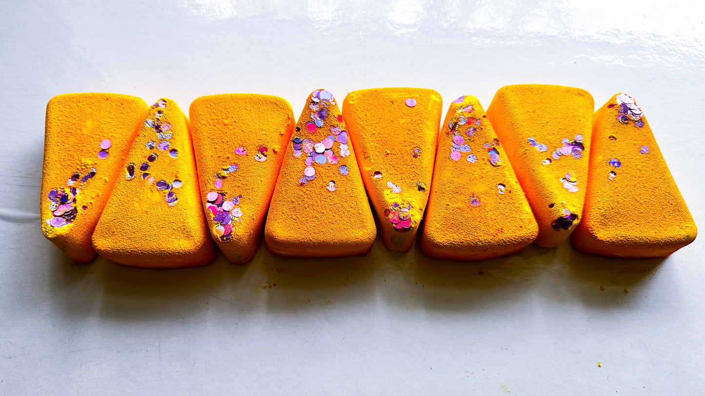 Peach Strawberry Glitter Triangles (Set of 8 )