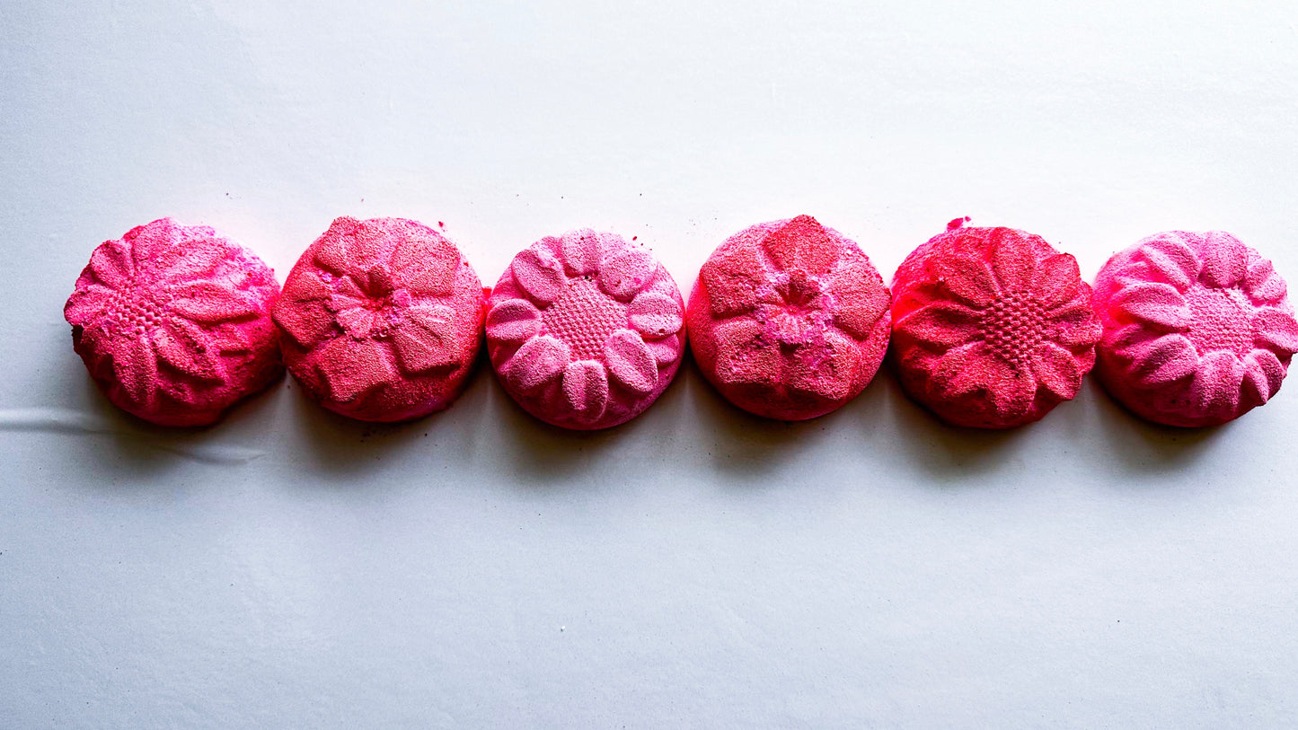 Pinkity Drinkity Round Flowers *Set of 6*