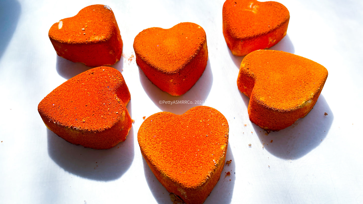 Tangerine Hearts *Set of 6*
