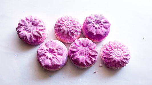 Pink and White Round Flowers (Set of 6)