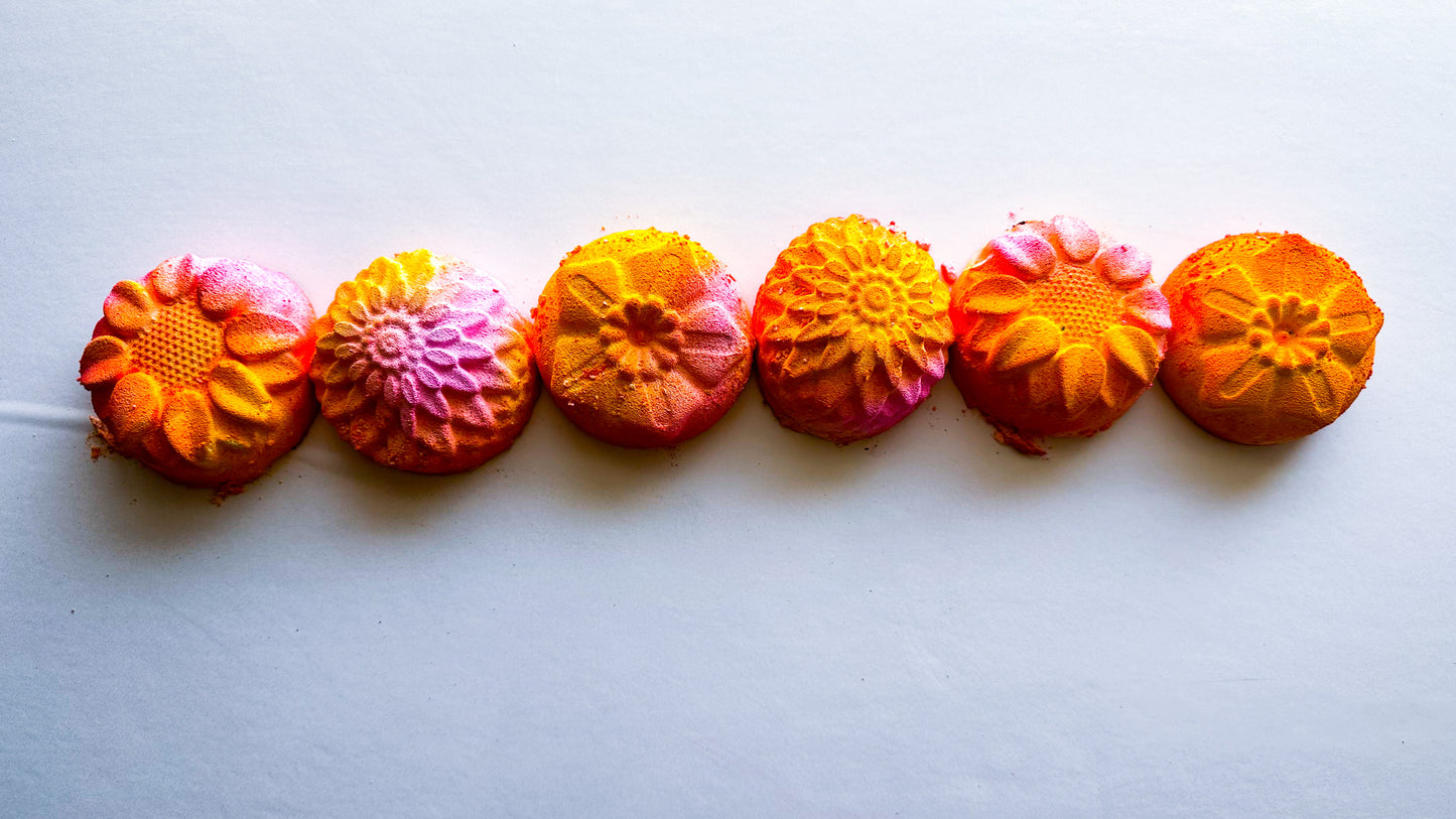 Strawberry Lemonade Round Flowers (Set of 6)