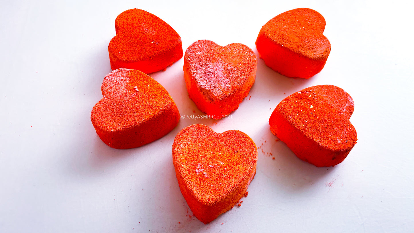 Zesty Orange Hearts (Set of 6)
