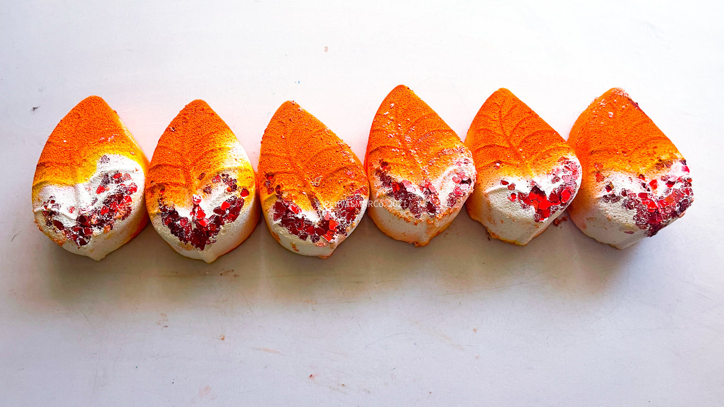 Zesty Orange Leaves (Set of 6)