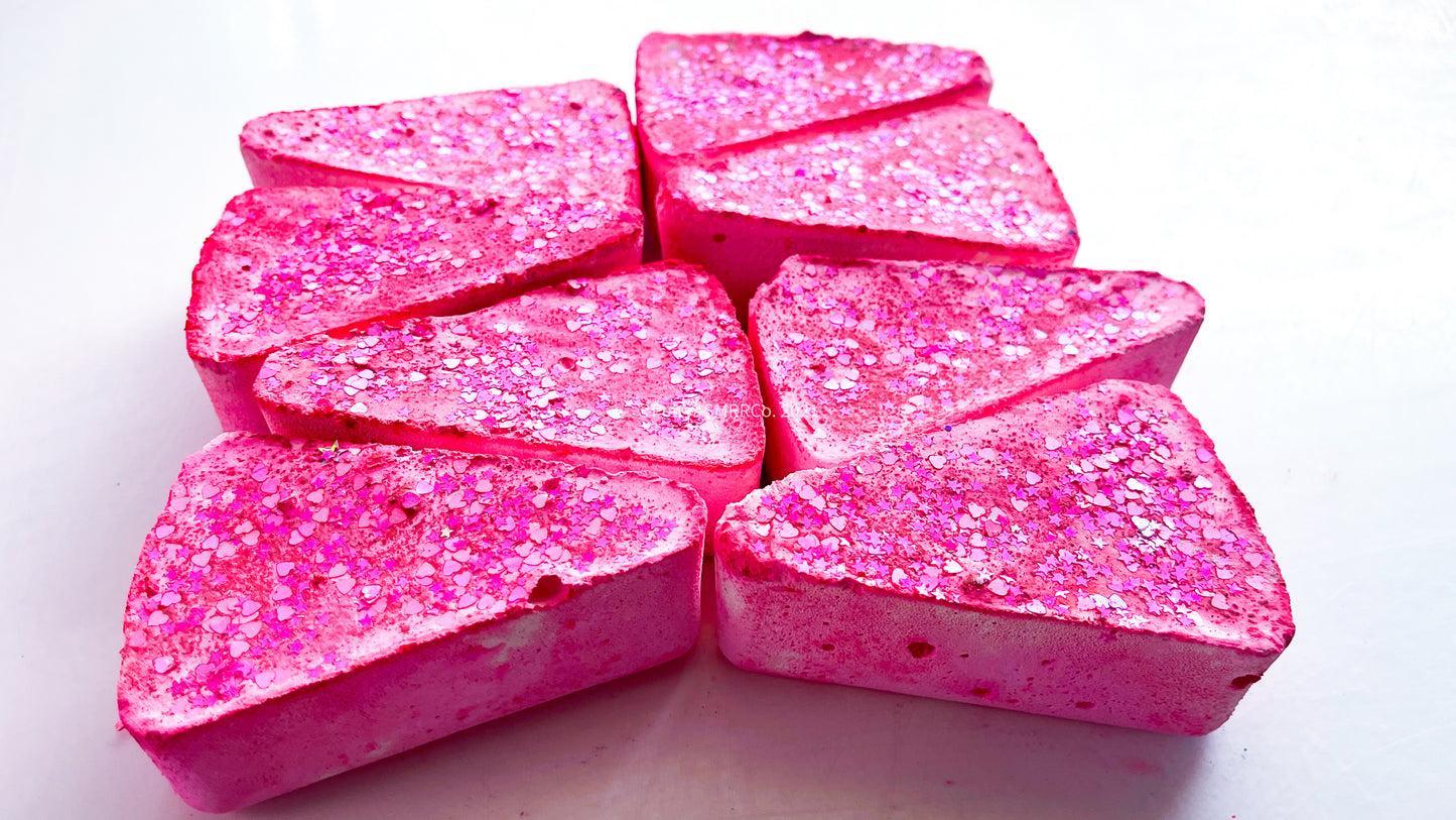 Dusty Pink Glitter Triangles (Set of 8)