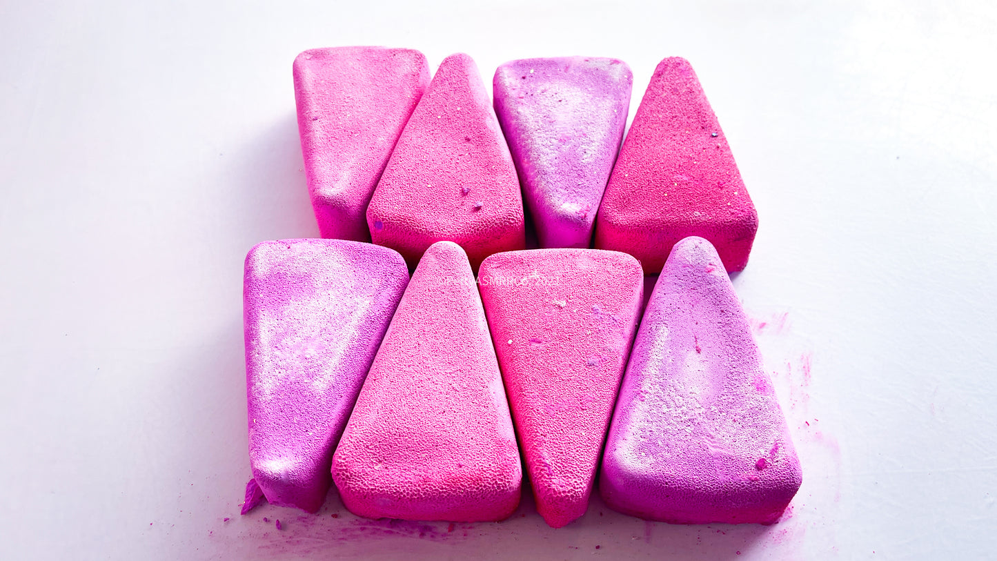 Petty Pink Triangles (Set of 8)