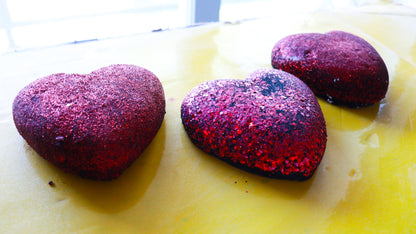 V-Day Glitter Hearts (Set of 3)