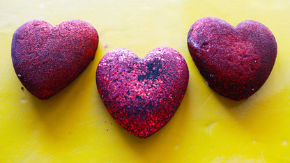 V-Day Glitter Hearts (Set of 3)