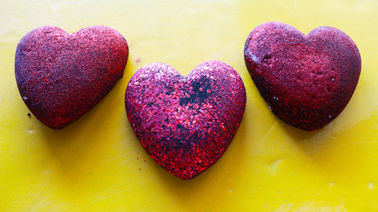 V-Day Glitter Hearts (Set of 3)