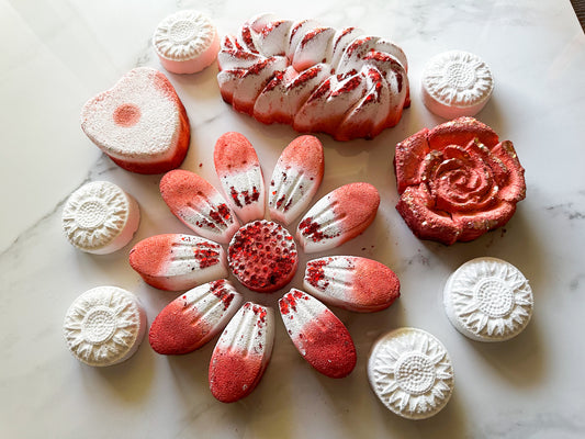 Candy Cane Swirls Mass Crush Set ( Set of 19 / Swirl Slab Cracked)