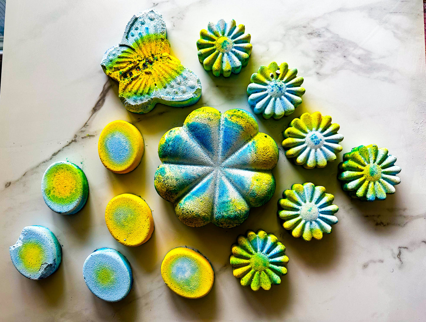 Neon Lemon Blues Crush Set ( Set of 14 ) (Butterfly Cracked)