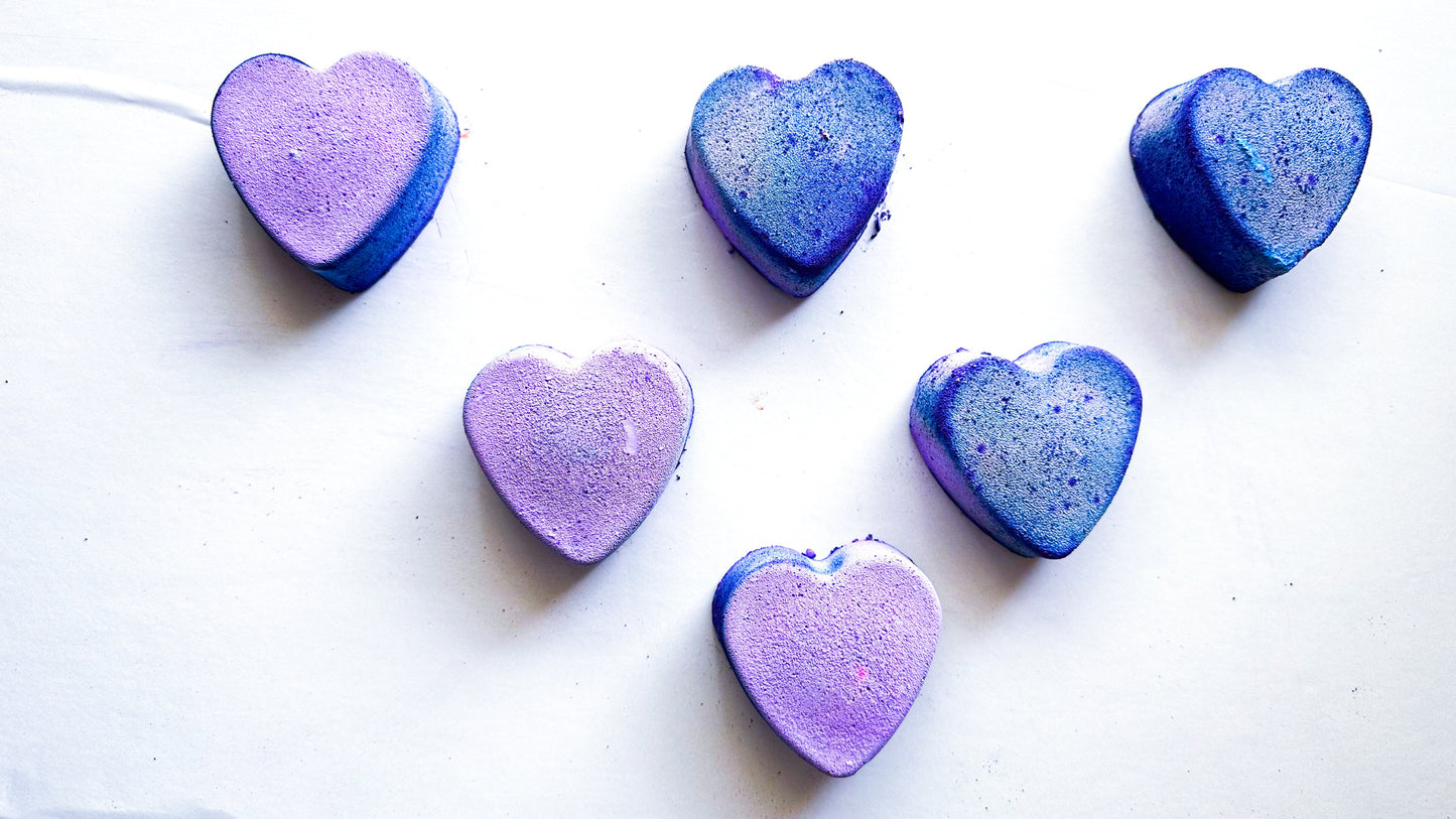 Dusty Purple Barbie Blurple Hearts (Set of 6 )