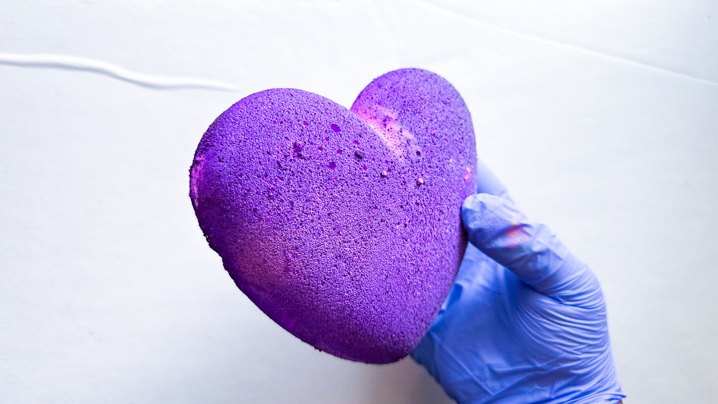 Neon Purple Medium 3D Heart