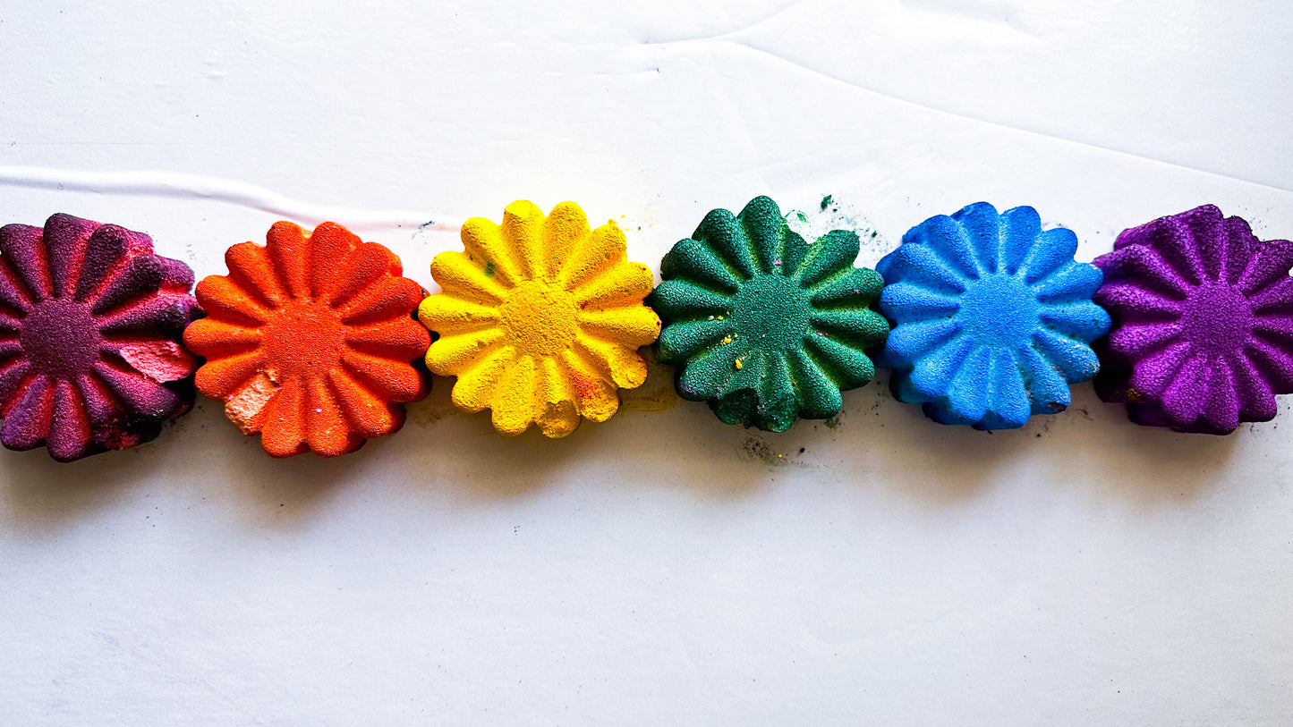 Pride ROYGBV Spiral Flowers * Set of 6 *