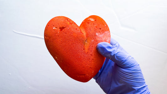 Zesty Orange Medium 3D Heart