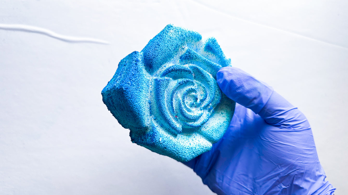 Dusty Blue Medium 3D Rose