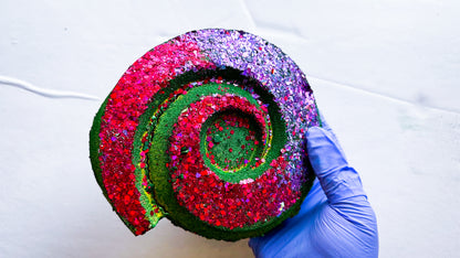 Glitter Galaxy Large Spiral Slab