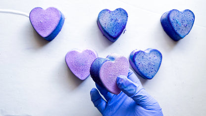 Dusty Purple Barbie Blurple Hearts (Set of 6 )