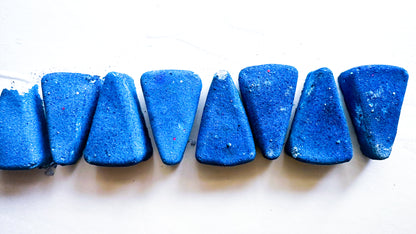 Deep Pigment Blue Glitter Triangles (Set of 8 )