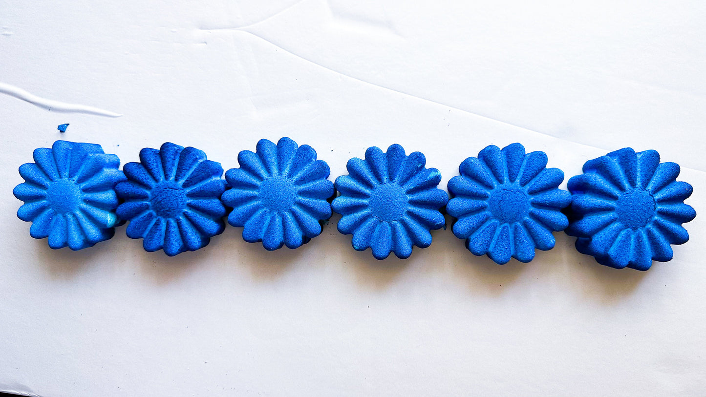 Blurple Spiral Flowers * Set of 6 *