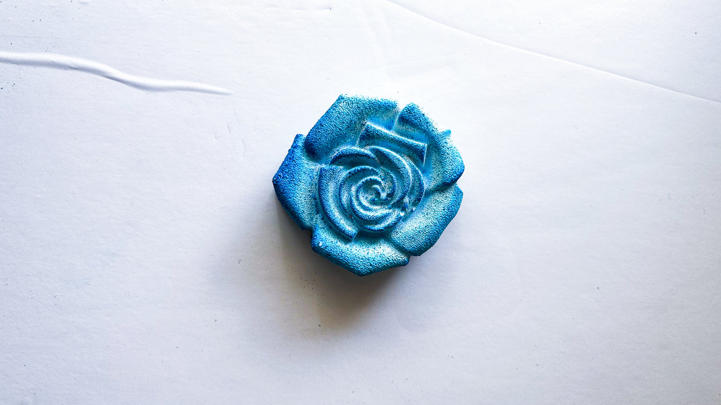 Dusty Blue Medium 3D Rose