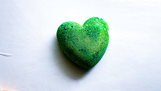 Green Glitter Goblin Medium 3D Heart