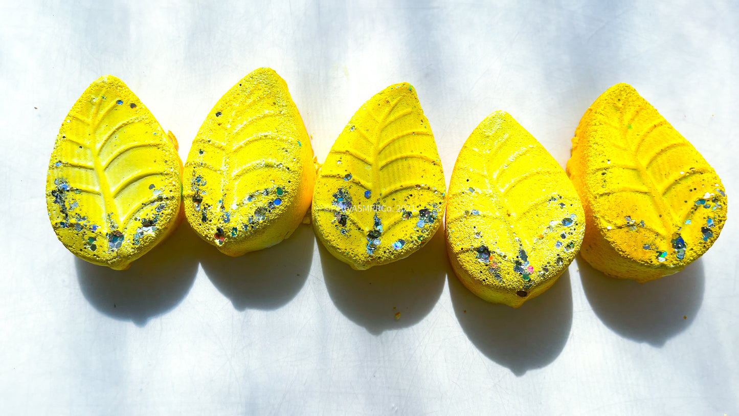 Yellow Glow Leaves *Set of 6*