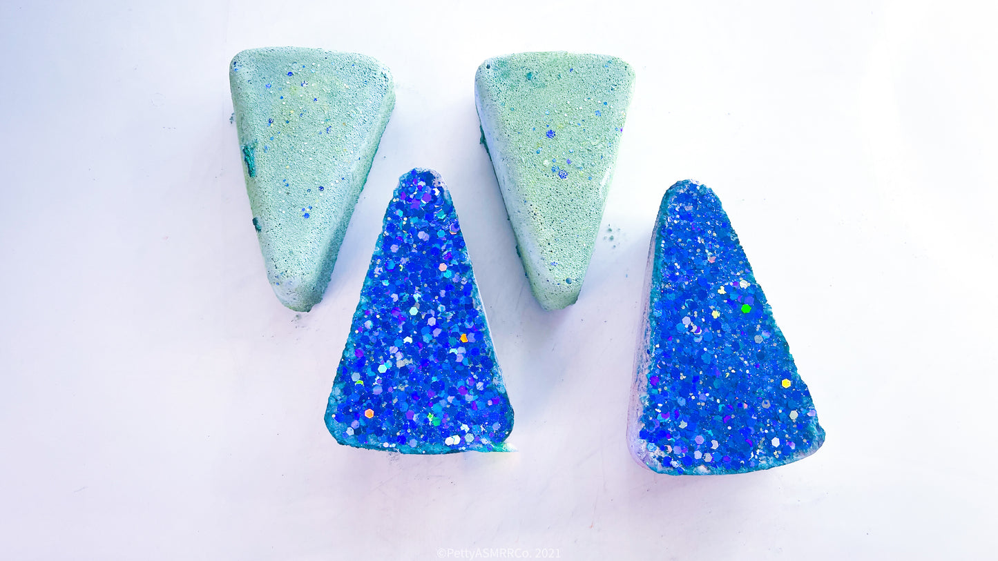 Glitter Green Triangles ( Set of 4 )