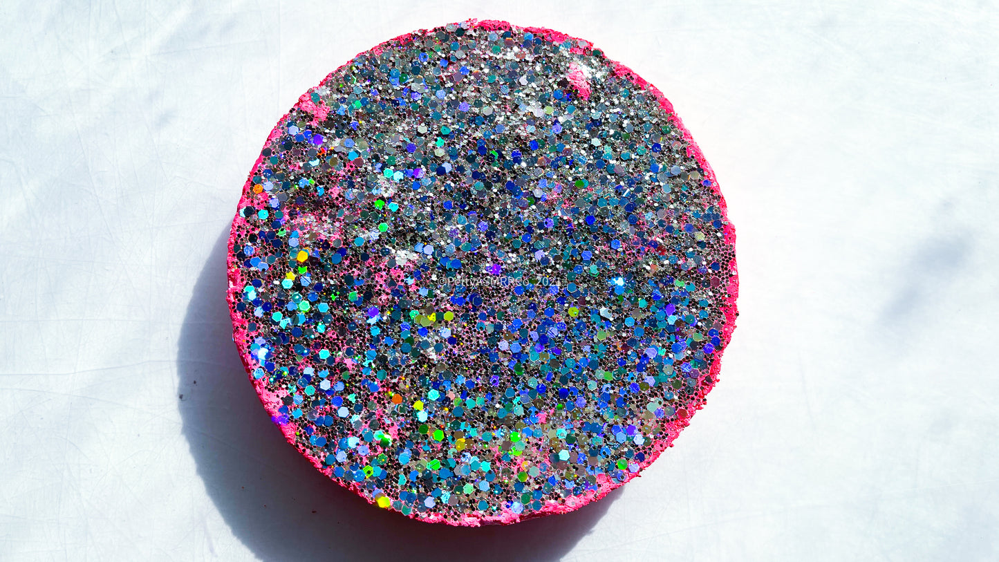 Bubblegum Pink Large Glitter Disc