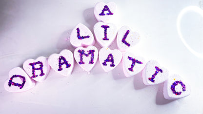 "A Lil Dramatic” Glitter RGC Hearts (Set of 12)