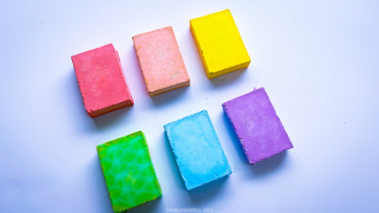 Easter Rainbow Reformed Gym Chalk Squares ( Set of 6 )