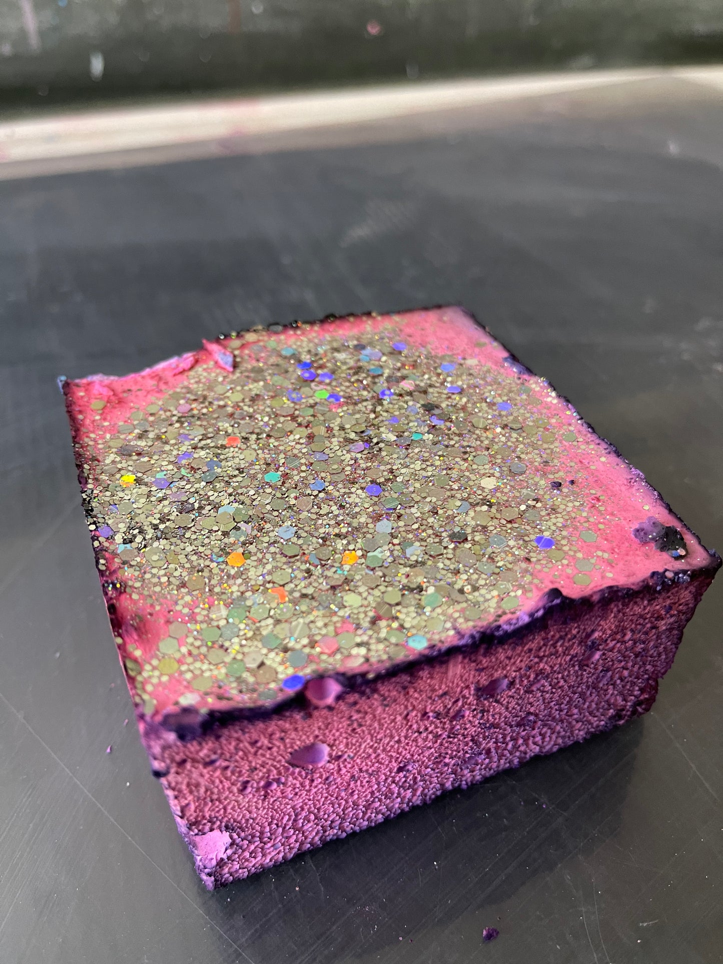 Pink Glitter Block