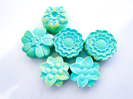 Teal Dream Flowers *Set of 6*