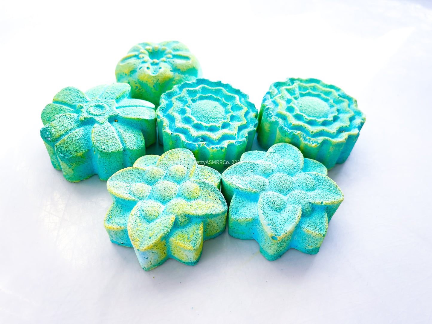 Teal Dream Flowers *Set of 6*