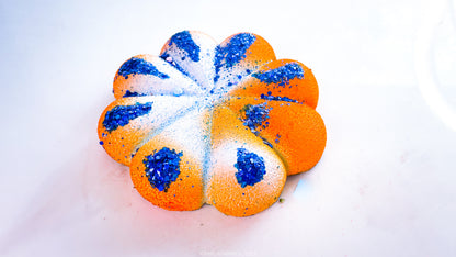 Orange / Blue Tye-Dye Spiral Bun