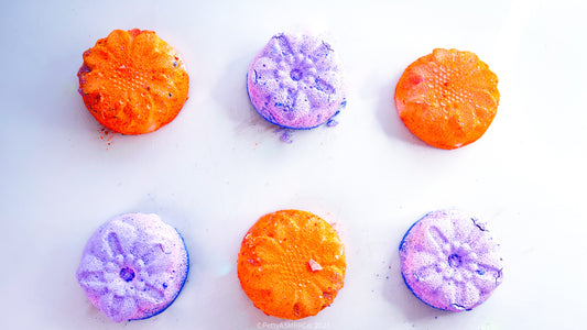 Purple | Orange Flower Mix ( Set of 6 )