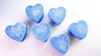 Plain Blue Hearts ( Set of 6)