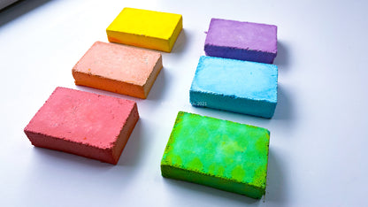 Easter Rainbow Reformed Gym Chalk Squares ( Set of 6 )