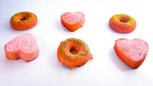 Red | Gold Heart of Donuts ( Set of 6)