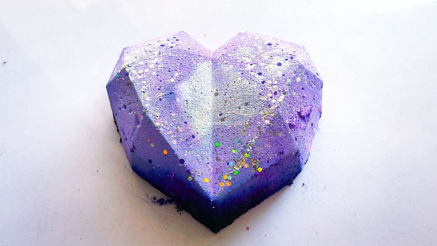 Extra Large Glitter Galaxy 3D Heart