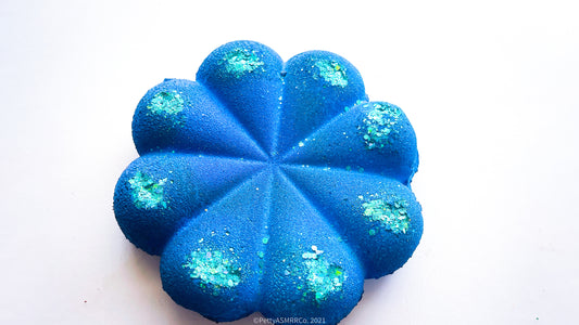 Blue Glitter Tipped Spiral Bun