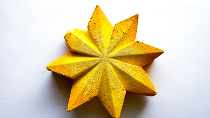 Yellow Glitter Extra Large 3D Star *Chipped point*