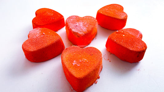 Zesty Orange Hearts (Set of 6)