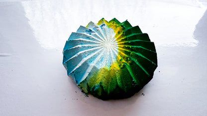 Green Burst Medium Spiral Disc