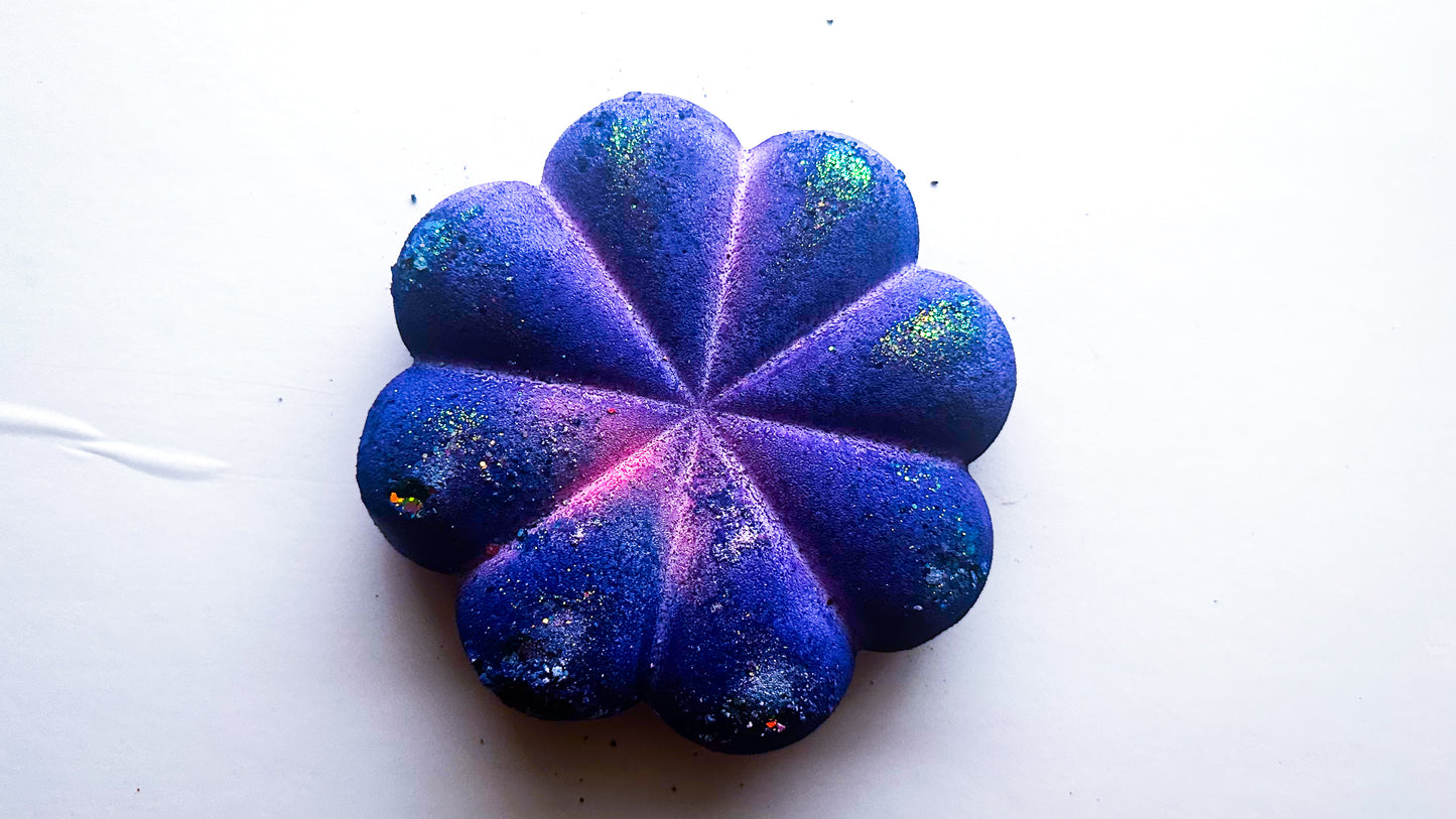 Purple Berry Spiral Bun